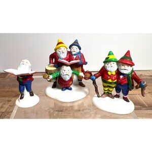 Dept 56 Snow Village "Sing A Song For Santa" Set Of 3 Handpainted Porcelain